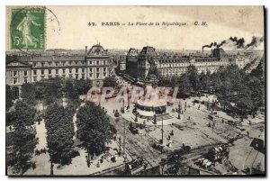 Postcard Old Paris Place de la Republique