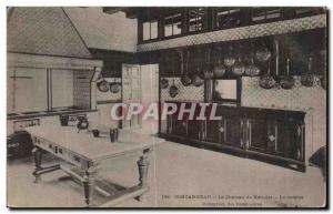 Old Postcard Concarneau Chateau Keriolet Kitchen