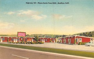 Farmhouse Motel US 101 Highway Buellton California linen postcard