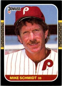 1986 Donruss Baseball Card Mike Schmidt sk12301