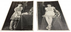 Lot 2 photos atelier Mircea Juga Poiana Sibiu cute girl & teddy bear Romania 