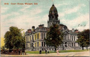 Postcard Courthouse in Warsaw, Indiana~133359