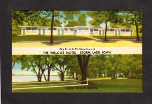 IA The Willows Motel Storm Lake Iowa Postcard