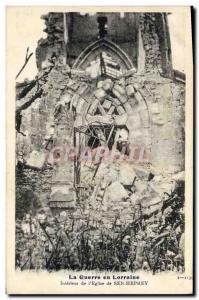 Old Postcard Army War in Lorraine L & # 39Eglise From Seicheprey