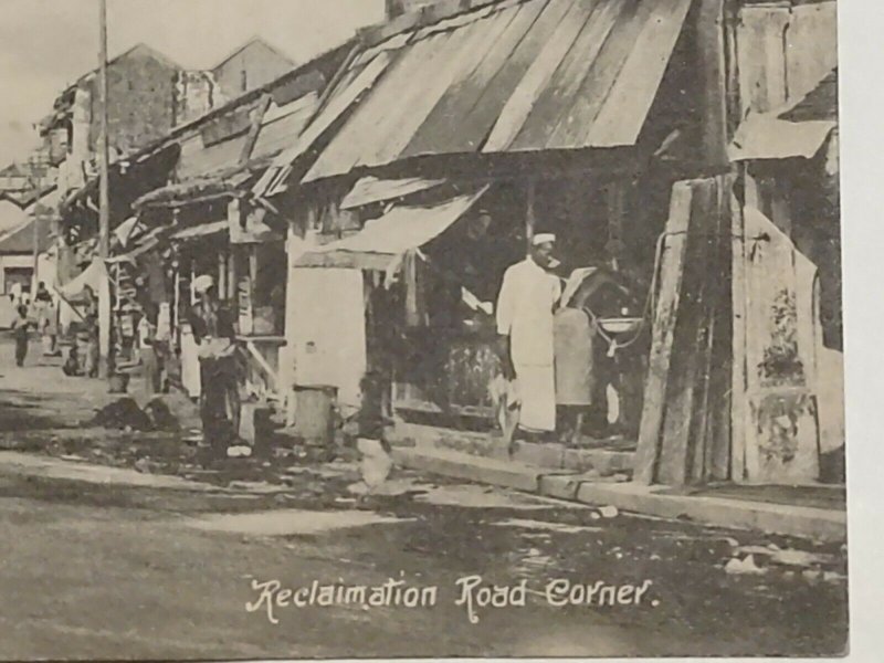 Postcard C1910s Reclamation Road Corner Colombo Ceylon Sri Lanka Tuck's 1034