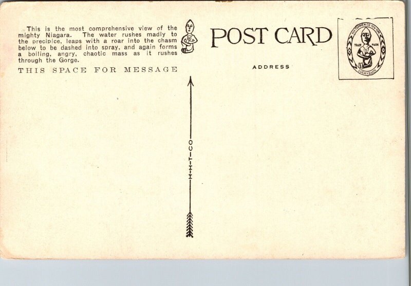 Niagara Falls Prospect Point Waterfall View Gorge Postcard Vintage PC 