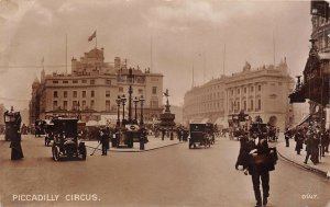 Lot308 piccadilly circus car real photo london   uk