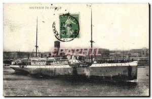 Postcard Old Boat Sidi Brahim Compagnie Generale Maritime Transport