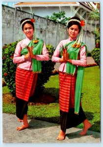 CHANG MAI, Thailand ~ Beautiful FINGER NAIL DANCE Dancers 4x6 Postcard
