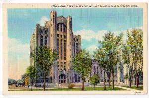 Masonic Temple, Temple Ave. Detroit MI