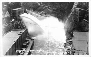 Arizona Nevada 1930s Frasher Boulder Dam Downstream RPPC postcard 4152