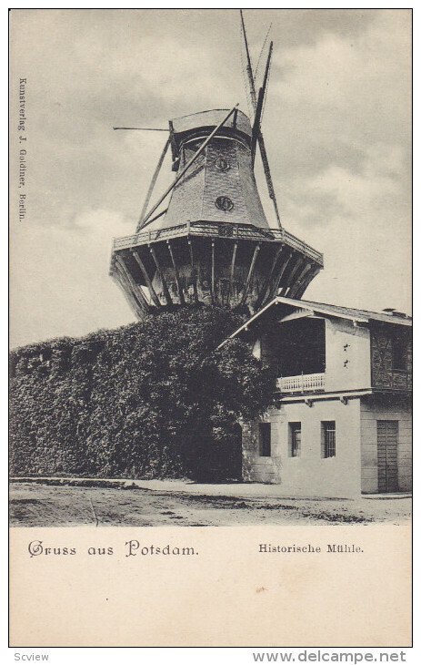 GRUSS AUS POTSDAM, Bandenburg, Germany, 1900-1910´s; Historische Muhle