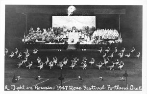 H91/ Portland Oregon RPPC Postcard c1940 Rose Festival Theatre Rosaria 116