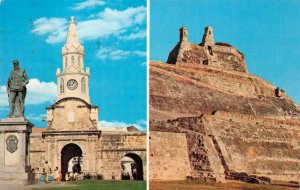 CARTAGENA DE INDIAS COLOMBIA AIRMAIL STAMPS POSTCARD (1970s)