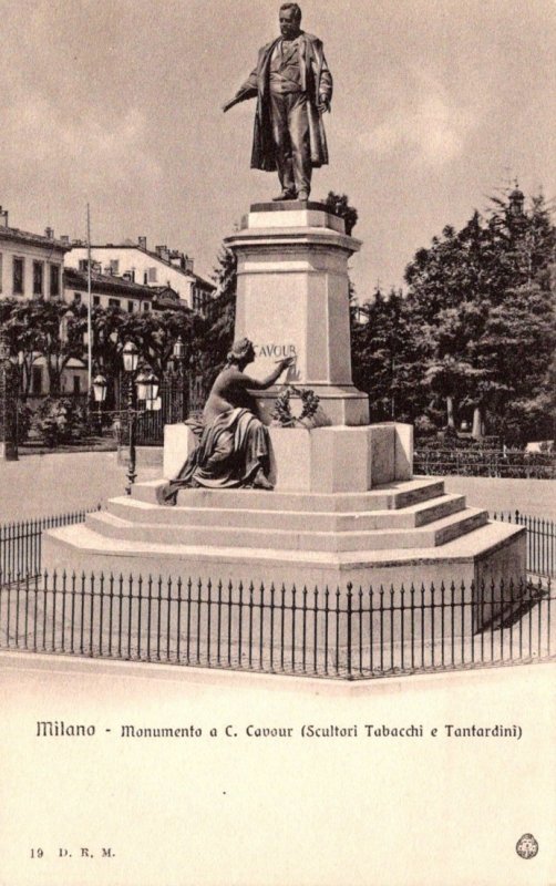 Italy Milano Monumento a C Cavour