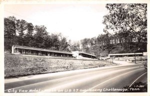 Chattanooga Tennessee City View Motel Real Photo Vintage Postcard AA31982