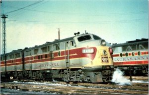 Vintage Railroad Train Locomotive Postcard - Delaware, lackawanna & Western RR