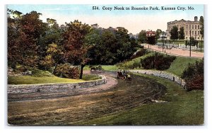 Postcard Cozy Nook In Roanoke Park Kansas City Mo. Missouri