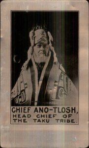 Alaska Eskimo Chief Ano-Tlosh Taku Tribe - REAL TIN METAL ALUMINUM NOVELTY  PC