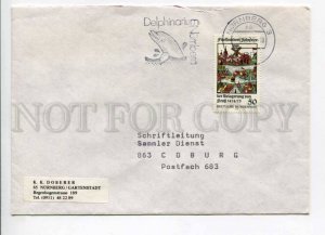 421827 GERMANY 1975 year Nurnberg dolphinarium ADVERTISING real posted COVER