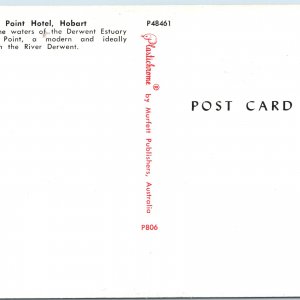 c1960s Hobart Tasmania Wrest Point Hotel Postcard Derwent Estuary Yacht Sailing