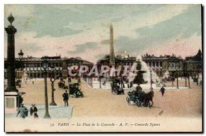 Paris Old Postcard Place de la Concorde