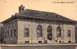 YORK NEBRASKA UNITED STATES STONE POST OFFICE  POSTCARD 1916