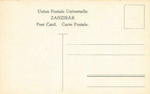 Zanzibar, Classic Stamp Images on Early Postcard, Published by Ottmar Zieher