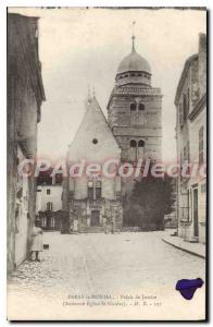 Postcard Paray Monial Old Courthouse Ancient Church St Nicolas