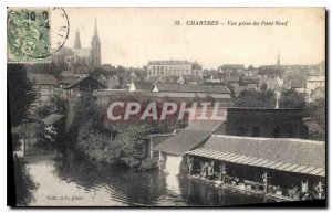 Postcard Old Chartres shooting Neuf Pont Lavoir