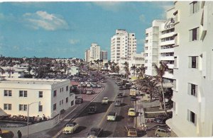 Looking North on Collins Ave From 60th Street Miami Beach Florida