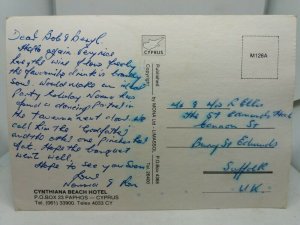 Vintage Multiview Postcard Cynthiana.Beach Hotel Paphos Cyprus