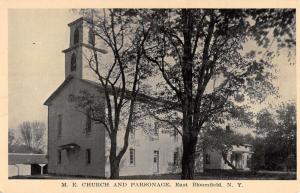East Bloomfield New York ME Church And Parsonage Antique Postcard K29500