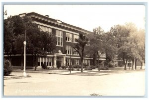 c1940's Jr High School Building View Hastings Nebraska NE RPPC Photo Postcard