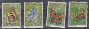 Great Britain Butterfly Stamps On Postcards Unused  - Set Of Stamps Included