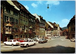 Stein Am Rhein Switzerland Street View Shops Business District Postcard