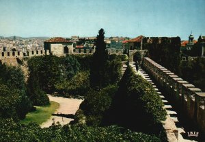 Postcard Castelo De S. Jorge Historic Heritage Castle Landmark Lisbon, Portugal