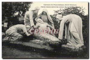 Old Postcard Calvary pontchâteau Jesus handed over his Holy Mother