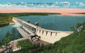 Vintage Postcard Bagnell Dam & Lake Of Ozarks Kansas City & St. Louis Missouri