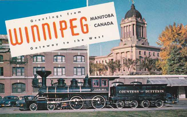 Greetings From Winnipeg MB, Manitoba, Canada - CPR#1 Countess of Dufferin