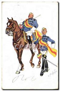 Old Postcard Equestrian Horse Riding