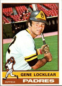 1976 Topps Football Card Gene Locklear San Diego Padres sk13497