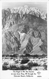 Angel Mt Jacinto Colorado Desert California RPPC Photo Postcard Frasher 20-3077