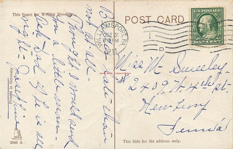 Halloween, Pumpkin Face, Man with Suit, Gottschalk No 2040-A