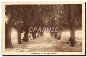 Old Postcard Montpellier A Allee Peyrou