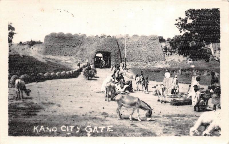 B86485 kano city gate donkey   nigeria africa