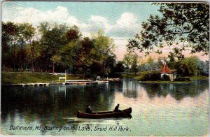 Postcard BOAT SCENE Baltimore Maryland MD AM3325