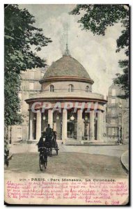 Old Postcard Paris Parc Monceau colonnade