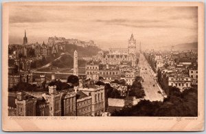 Edinburgh From Calton Hill Roadways and Buildings United Kingdom Postcard