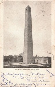 Vintage Postcard 1906 Bunker Hill Memorial Monument Boston Massachusetts MA